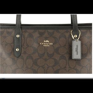 Coach Signature brown canvas tote